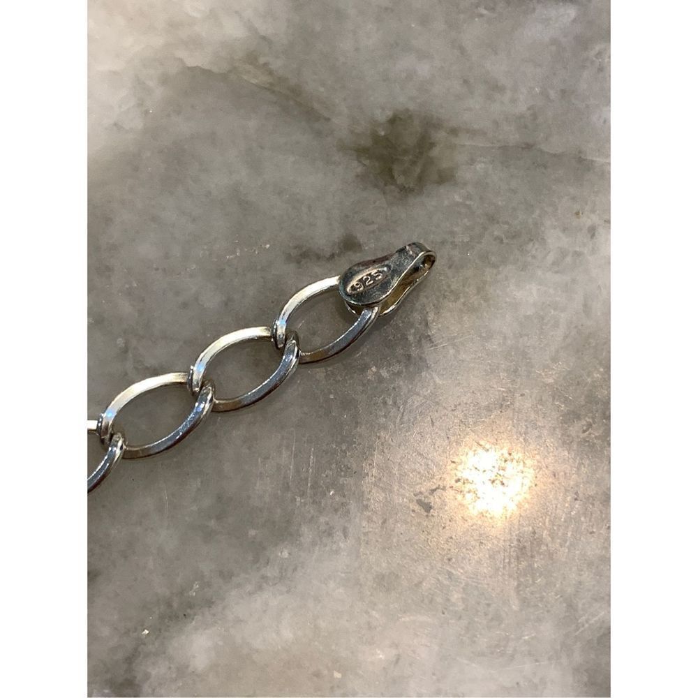 .925 7” Sterling Silver Charm Bracelet #charms #Italy - Picture 6 of 6